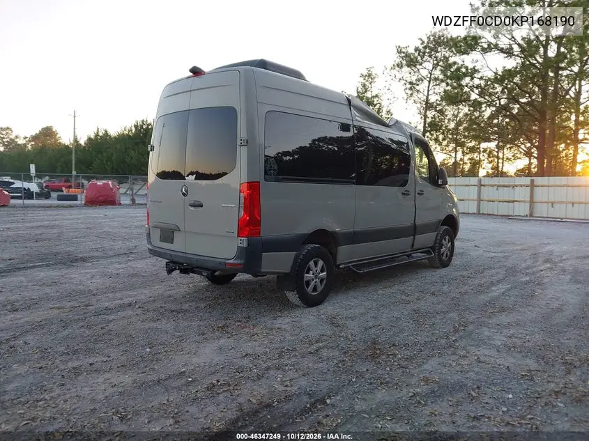 2019 MERCEDES SPRINTER VIN WDZFF0CD0KP168190 — фото 4