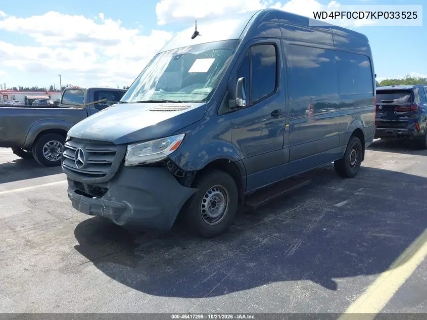 2019 MERCEDES SPRINTER VIN WD4PF0CD7KP033525 — фото 2