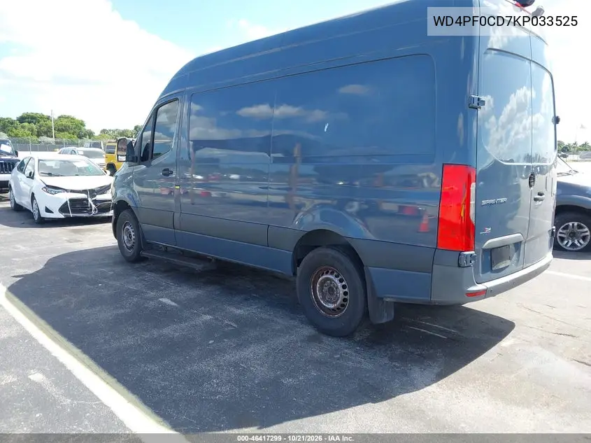 2019 MERCEDES SPRINTER VIN WD4PF0CD7KP033525 — фото 3