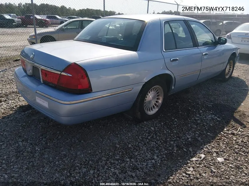2000 MERCURY GRAND MARQUIS VIN 2MEFM75W4YX718246 — фото 4