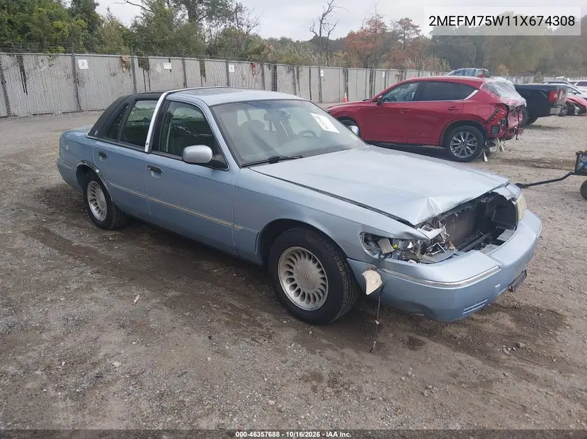 MERCURY GRAND MARQUIS 2001, VIN 2MEFM75W11X674308