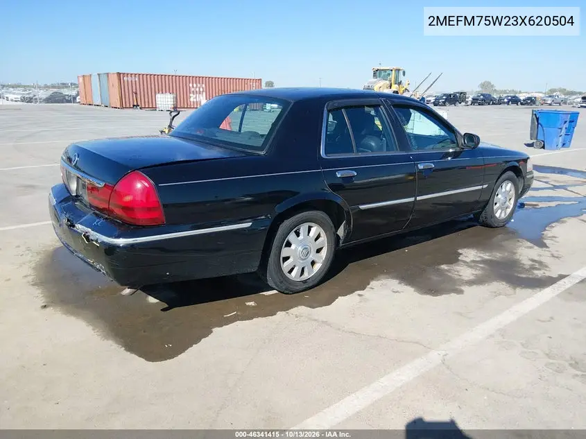 2003 MERCURY GRAND MARQUIS VIN 2MEFM75W23X620504 — фото 4
