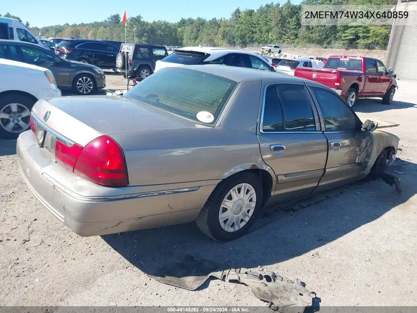2004 MERCURY GRAND MARQUIS VIN 2MEFM74W34X640859 — фото 4