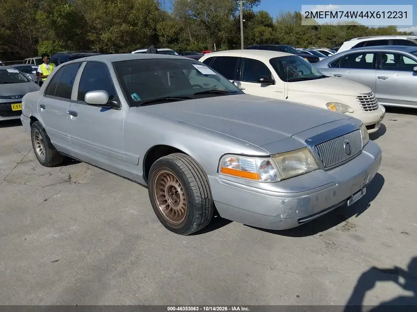 MERCURY GRAND MARQUIS 2004, VIN 2MEFM74W44X612231