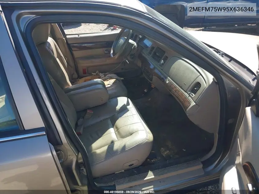 2005 MERCURY GRAND MARQUIS VIN 2MEFM75W95X636346 — фото 5
