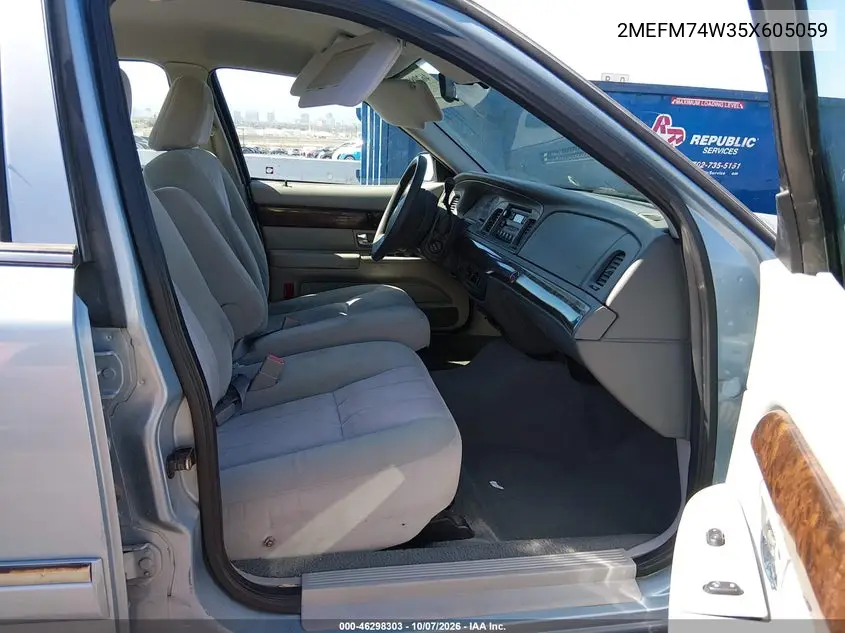 2005 MERCURY GRAND MARQUIS VIN 2MEFM74W35X605059 — фото 5
