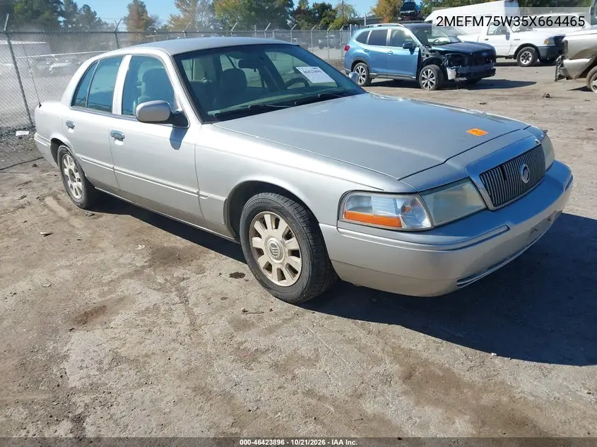 MERCURY GRAND MARQUIS 2005, VIN 2MEFM75W35X664465
