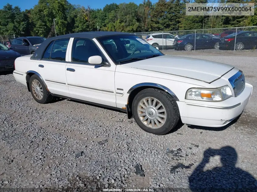 MERCURY GRAND MARQUIS 2009, VIN 2MEHM75V99X600064