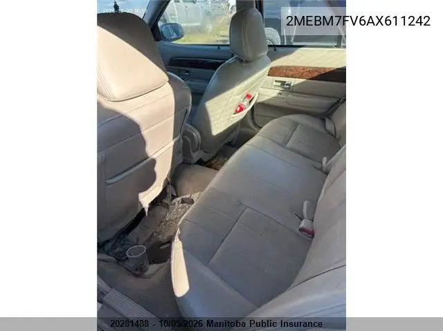 2010 MERCURY GRAND MARQUIS VIN 2MEBM7FV6AX611242 — фото 8