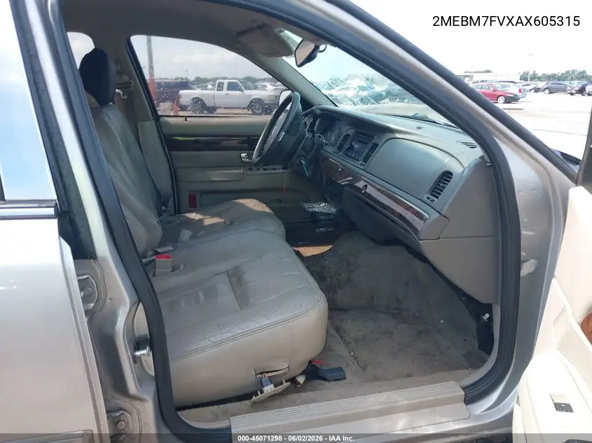 2010 MERCURY GRAND MARQUIS VIN 2MEBM7FVXAX605315 — фото 5