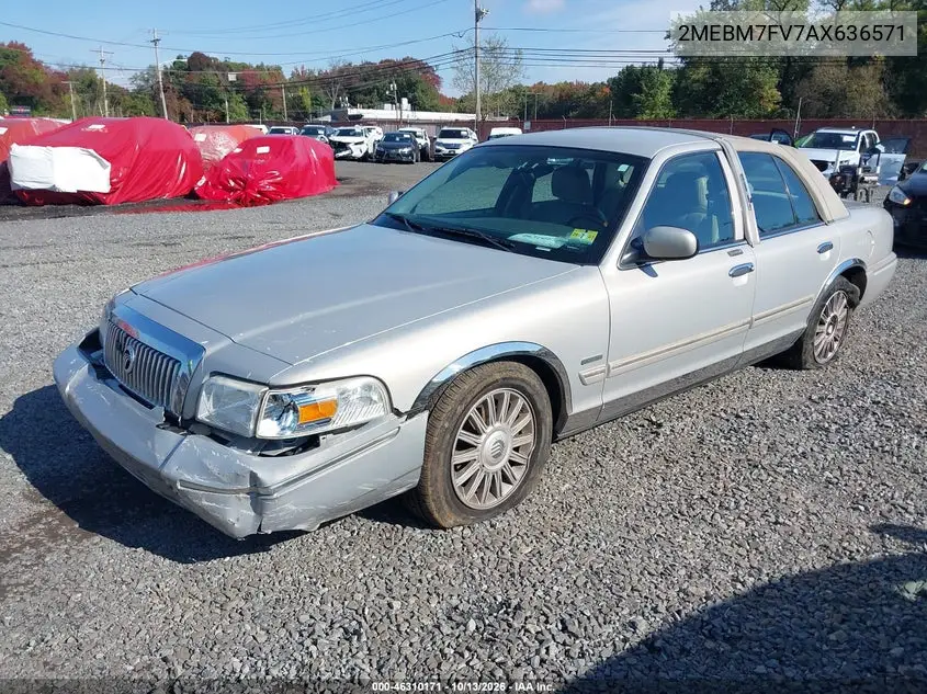 2010 MERCURY GRAND MARQUIS VIN 2MEBM7FV7AX636571 — фото 2