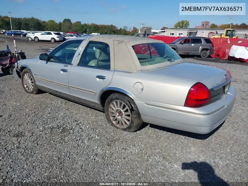 2010 MERCURY GRAND MARQUIS VIN 2MEBM7FV7AX636571 — фото 3