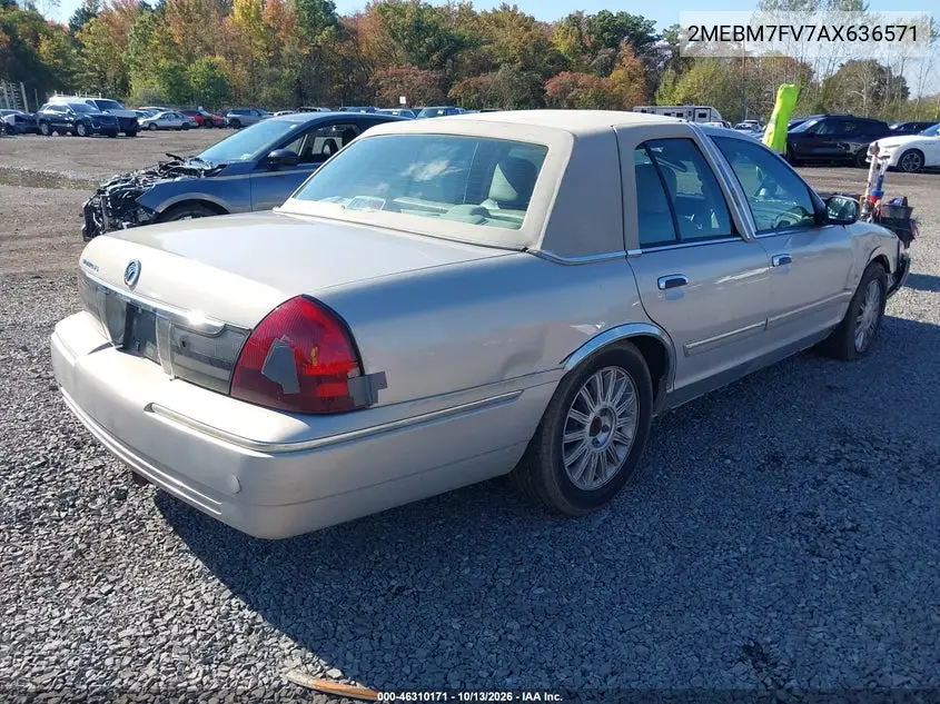 2010 MERCURY GRAND MARQUIS VIN 2MEBM7FV7AX636571 — фото 4