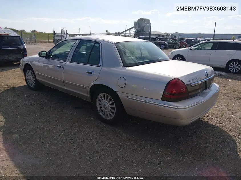 2011 MERCURY GRAND MARQUIS VIN 2MEBM7FV9BX608143 — фото 3