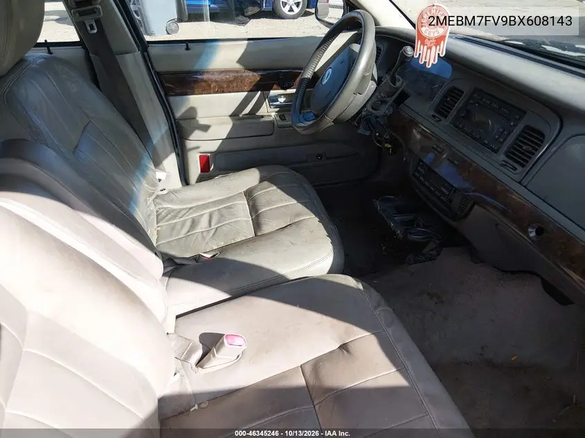 2011 MERCURY GRAND MARQUIS VIN 2MEBM7FV9BX608143 — фото 5