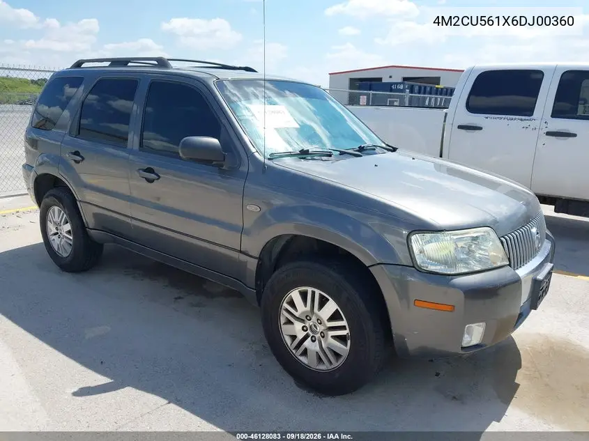 MERCURY MARINER 2006, VIN 4M2CU561X6DJ00360