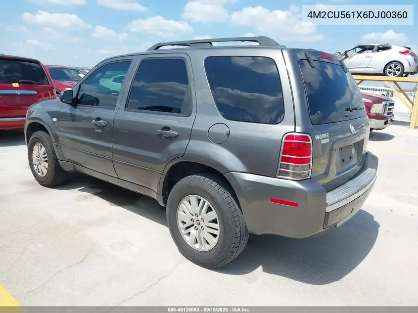 2006 MERCURY MARINER VIN 4M2CU561X6DJ00360 — фото 3