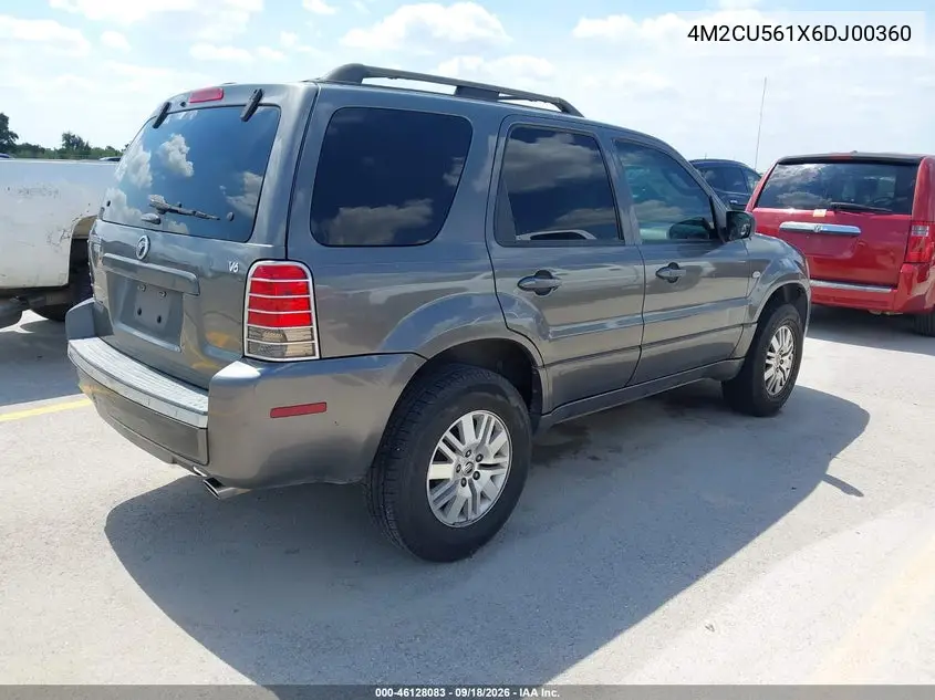 2006 MERCURY MARINER VIN 4M2CU561X6DJ00360 — фото 4