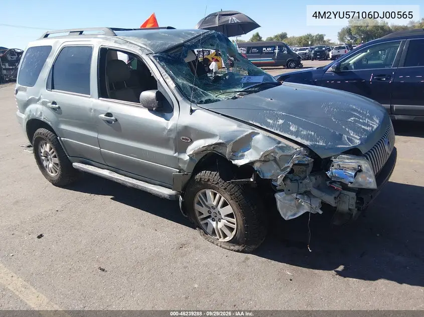 MERCURY MARINER 2006, VIN 4M2YU57106DJ00565