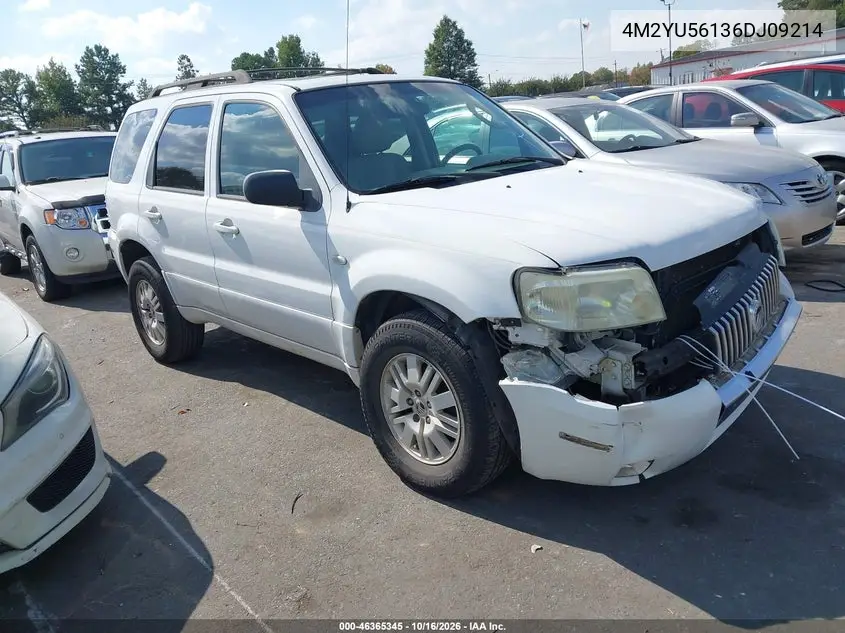 MERCURY MARINER 2006, VIN 4M2YU56136DJ09214