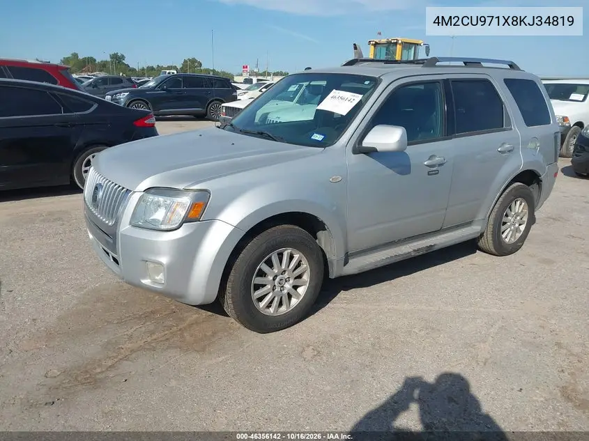 2008 MERCURY MARINER VIN 4M2CU971X8KJ34819 — фото 2
