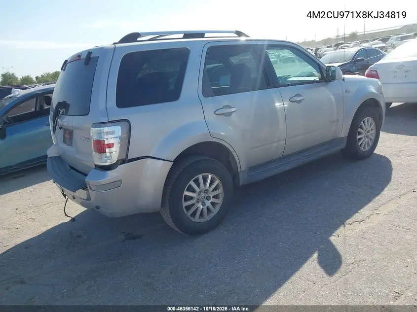 2008 MERCURY MARINER VIN 4M2CU971X8KJ34819 — фото 4
