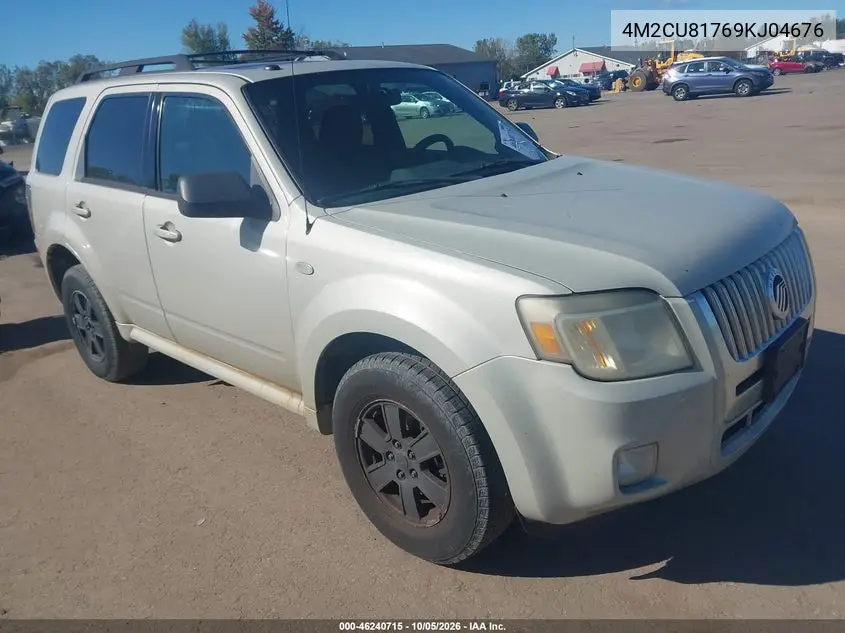 MERCURY MARINER 2009, VIN 4M2CU81769KJ04676
