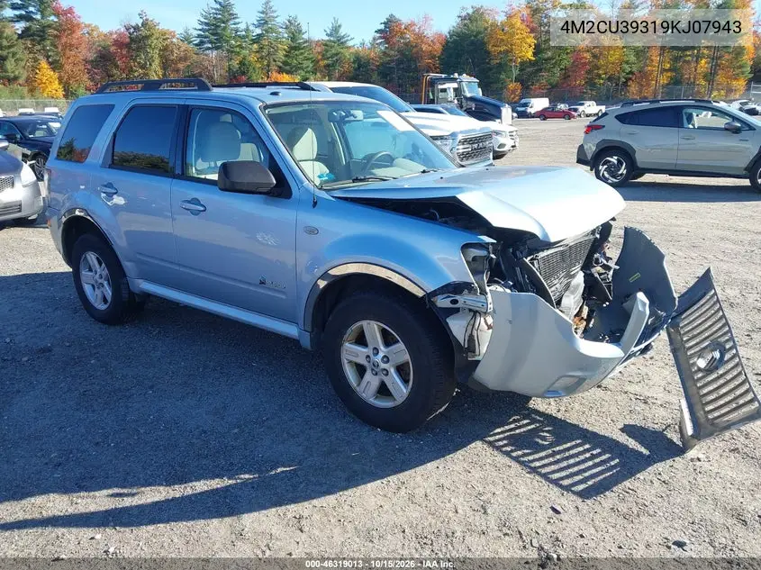 MERCURY MARINER 2009, VIN 4M2CU39319KJ07943