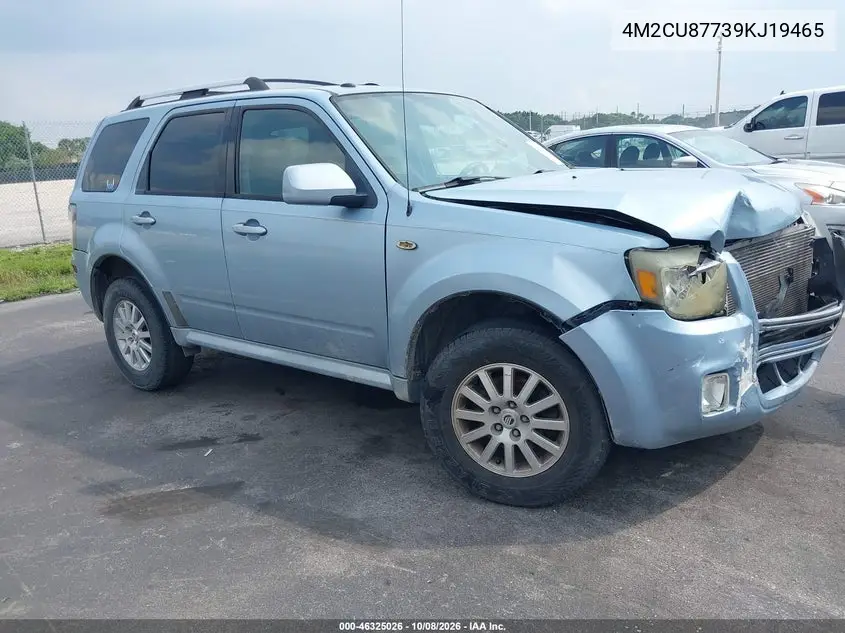 MERCURY MARINER 2009, VIN 4M2CU87739KJ19465