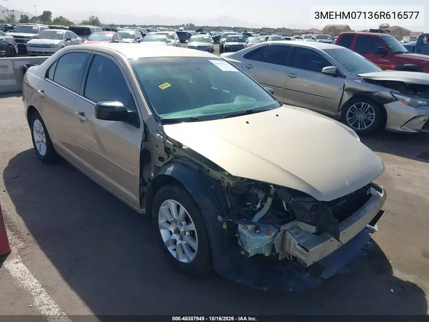 MERCURY MILAN 2006, VIN 3MEHM07136R616577
