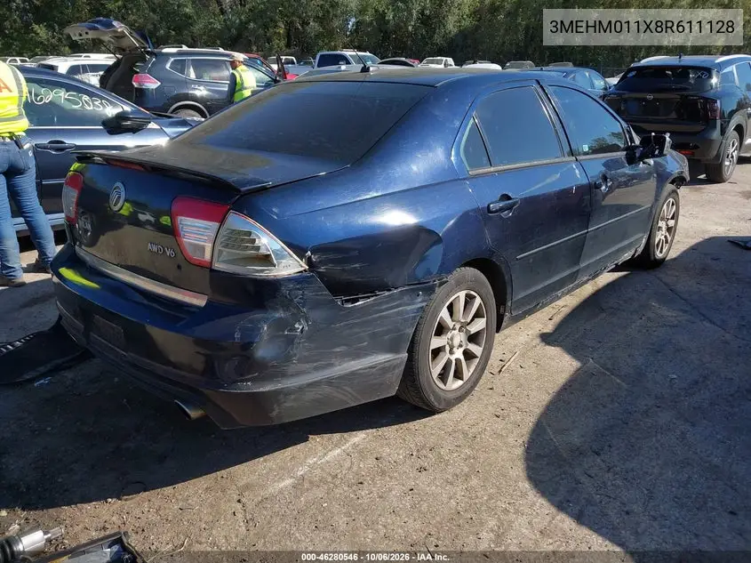 2008 MERCURY MILAN VIN 3MEHM011X8R611128 — фото 4