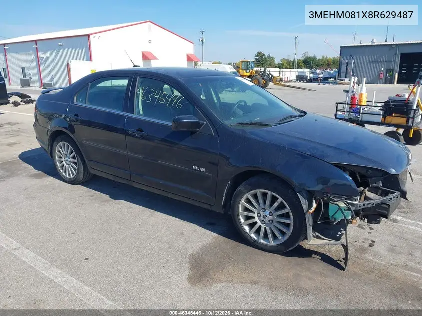 MERCURY MILAN 2008, VIN 3MEHM081X8R629487
