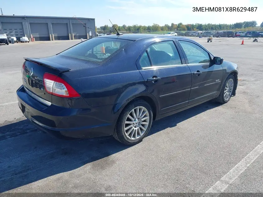 2008 MERCURY MILAN VIN 3MEHM081X8R629487 — фото 4