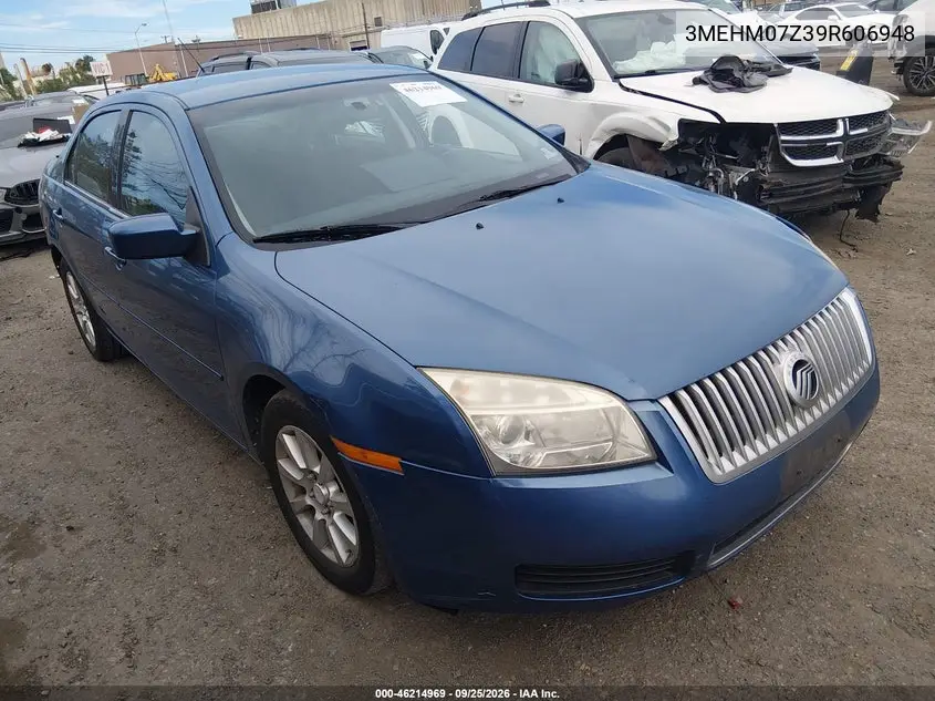 MERCURY MILAN 2009, VIN 3MEHM07Z39R606948