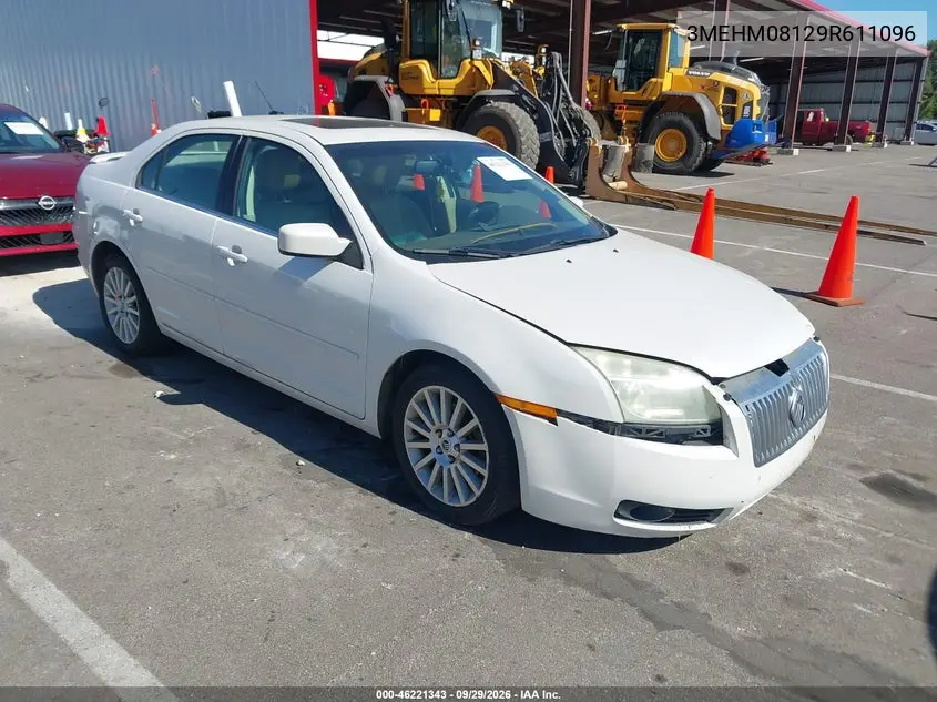 MERCURY MILAN 2009, VIN 3MEHM08129R611096