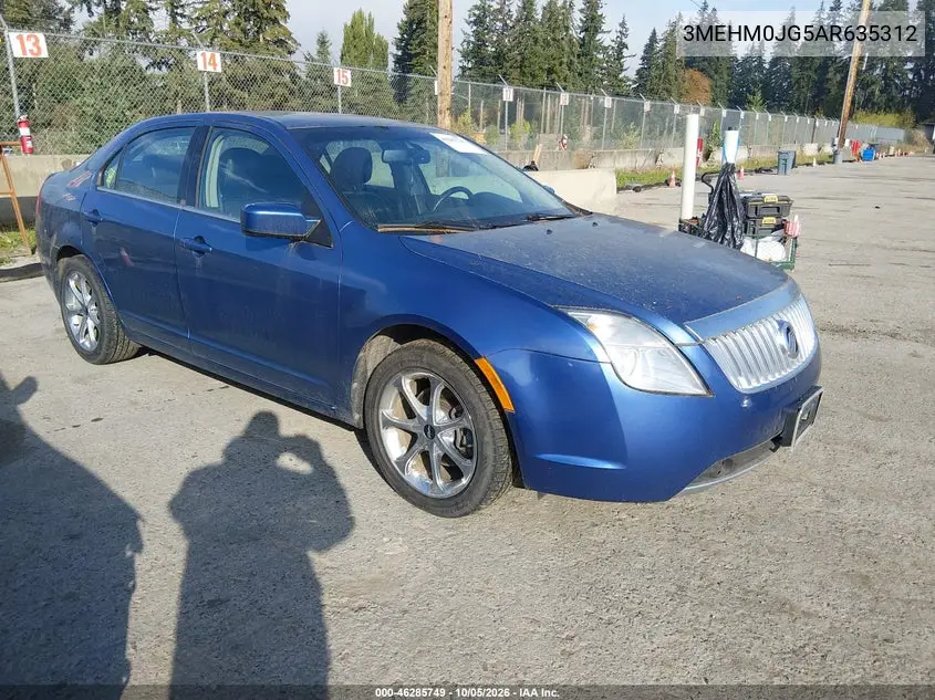 MERCURY MILAN 2010, VIN 3MEHM0JG5AR635312