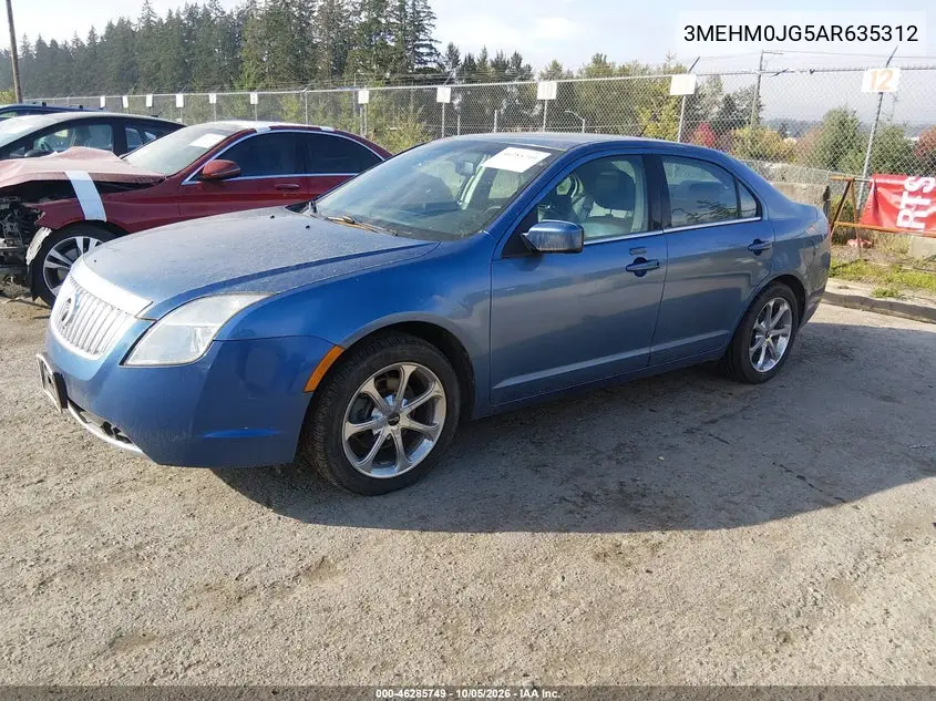 2010 MERCURY MILAN VIN 3MEHM0JG5AR635312 — фото 2