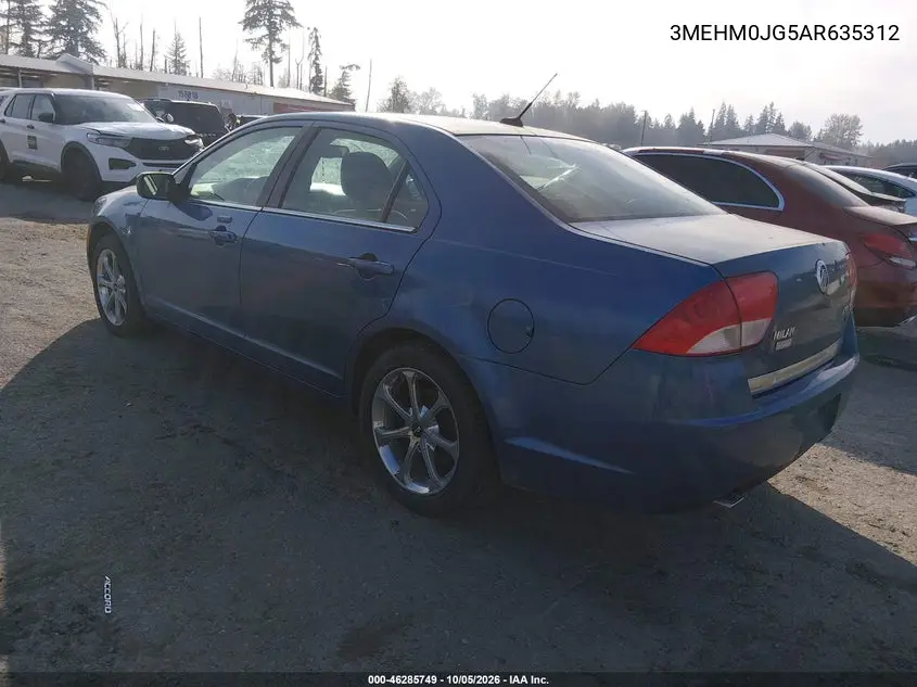 2010 MERCURY MILAN VIN 3MEHM0JG5AR635312 — фото 3