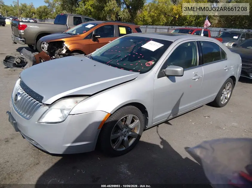 2010 MERCURY MILAN VIN 3MEHM0JG2AR661208 — фото 2