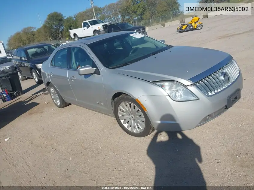 MERCURY MILAN 2010, VIN 3MEDM0L35AR635002