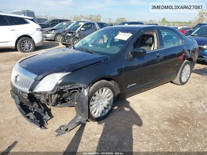 2010 MERCURY MILAN VIN 3MEDM0L3XAR627087 — фото 2