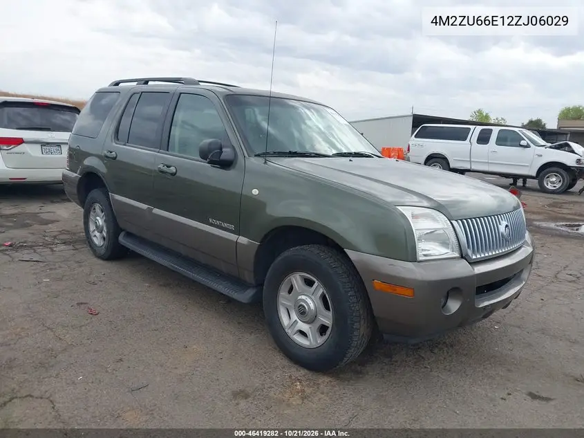 MERCURY MOUNTAINEER 2002, VIN 4M2ZU66E12ZJ06029