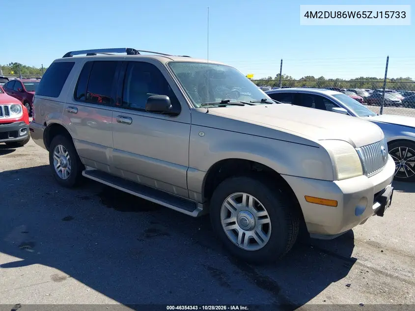 MERCURY MOUNTAINEER 2005, VIN 4M2DU86W65ZJ15733