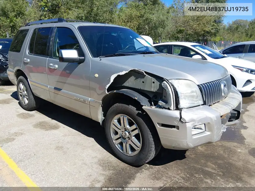 MERCURY MOUNTAINEER 2007, VIN 4M2EU48837UJ19735