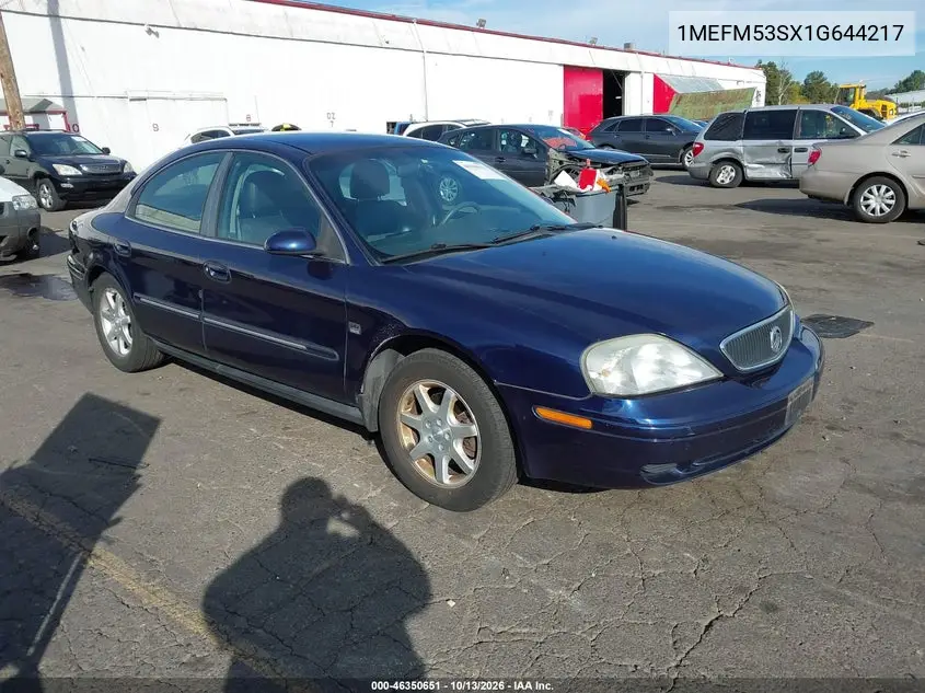 MERCURY SABLE 2001, VIN 1MEFM53SX1G644217