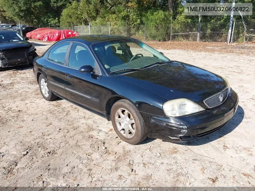 MERCURY SABLE 2002, VIN 1MEFM50U32G606822