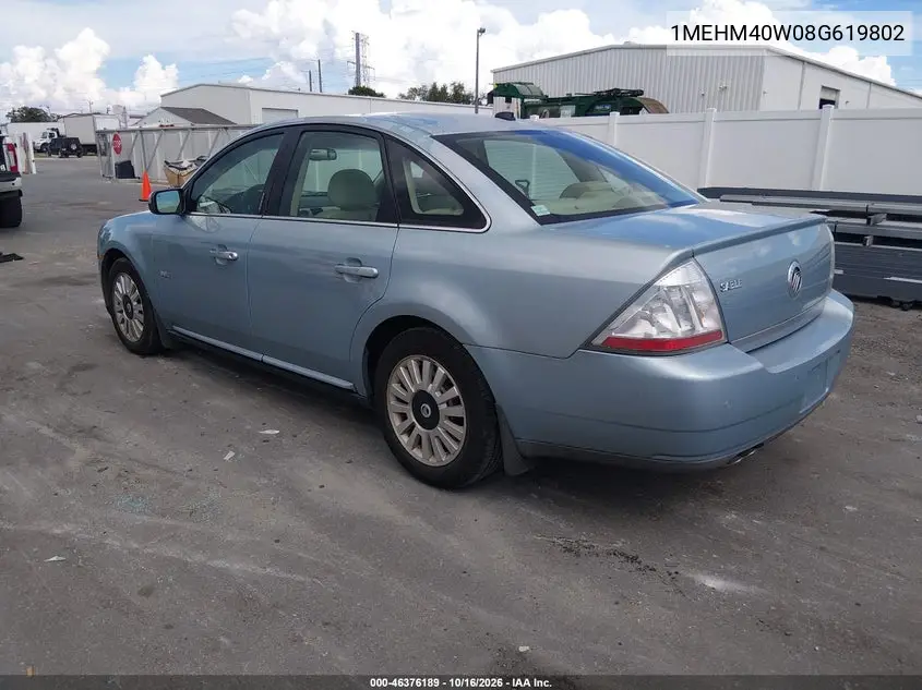 2008 MERCURY SABLE VIN 1MEHM40W08G619802 — фото 3