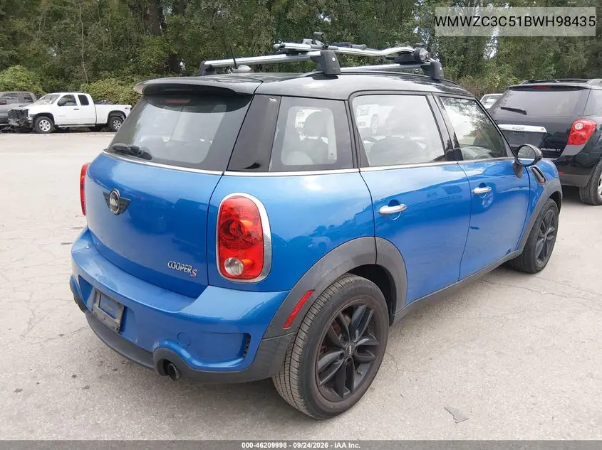 2011 MINI COUNTRYMAN VIN WMWZC3C51BWH98435 — фото 4
