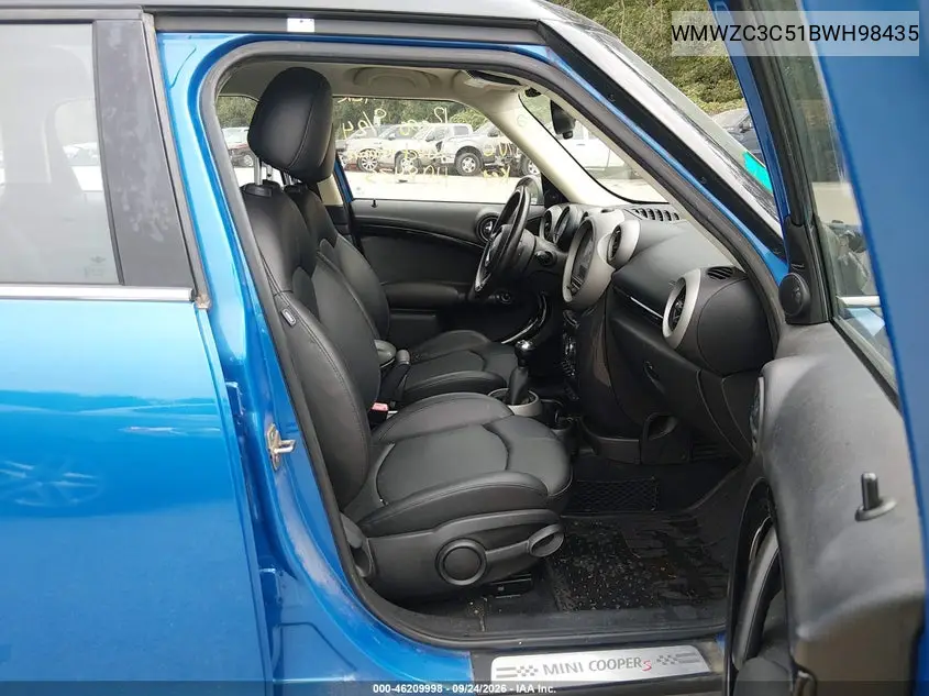 2011 MINI COUNTRYMAN VIN WMWZC3C51BWH98435 — фото 5