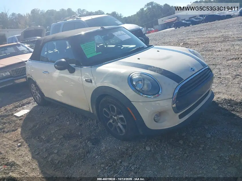 MINI CONVERTIBLE 2016, VIN WMWWG5C53G3C19411